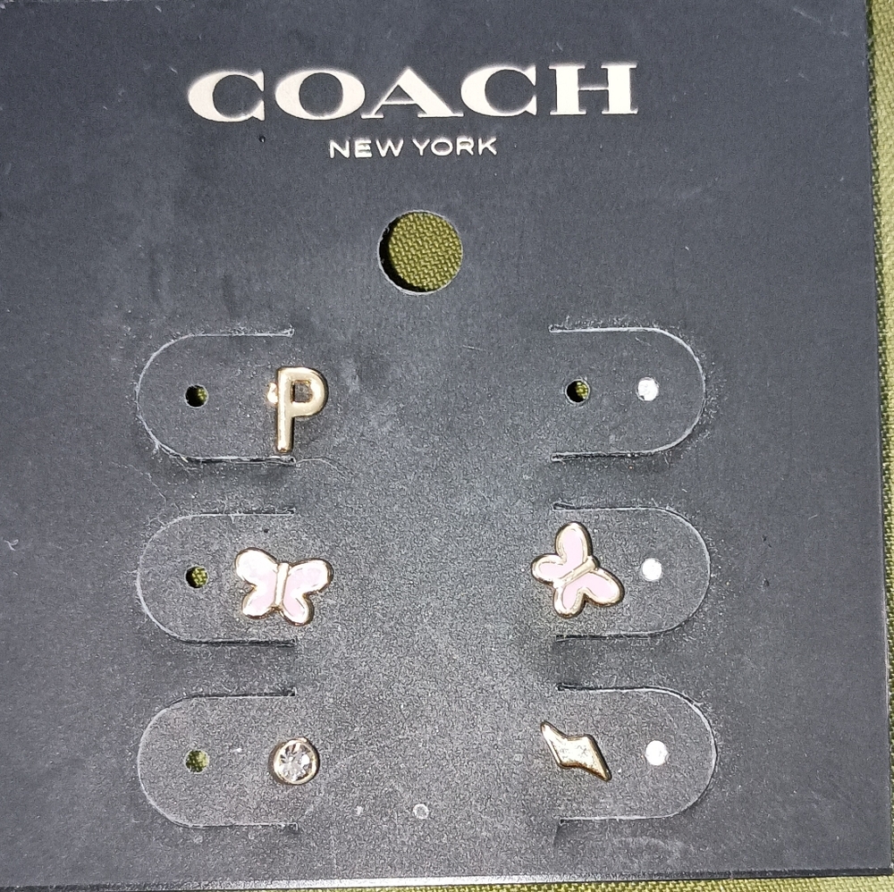 Coach Gold-Tone Earring Set